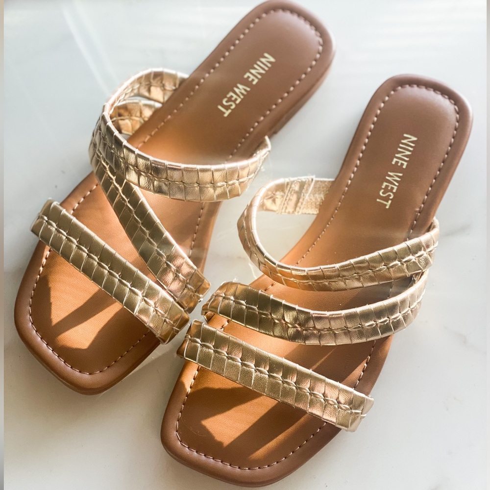 Nine West Gold Sandals